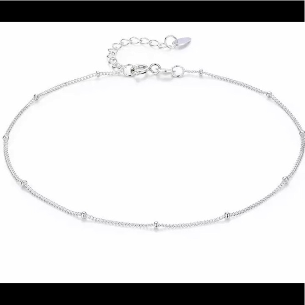 New! Anklet with Sterling Silver Beads - Picture 2 of 6